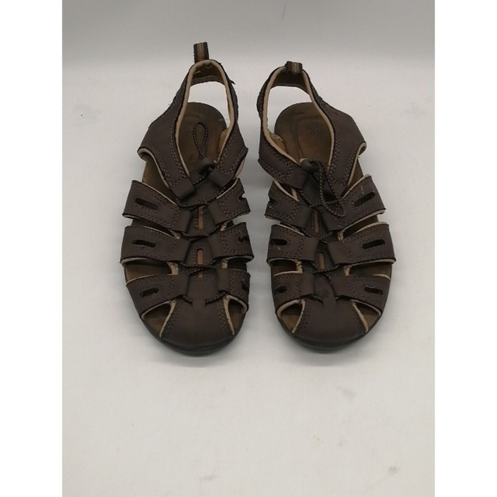 Route 66 Sandals Womens Donna II Brown 8.5 Sport Hiking Shoes Bungee Closed Toe